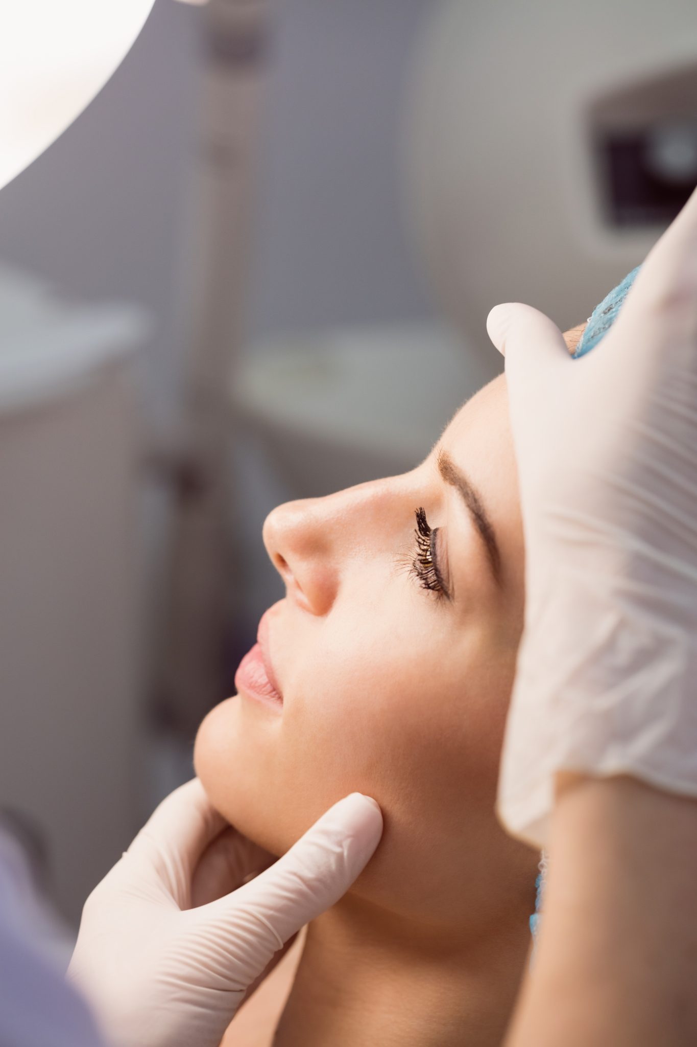 Professional dermal filler injection being administered by licensed provider at PUR Skin Clinic for natural facial enhancement